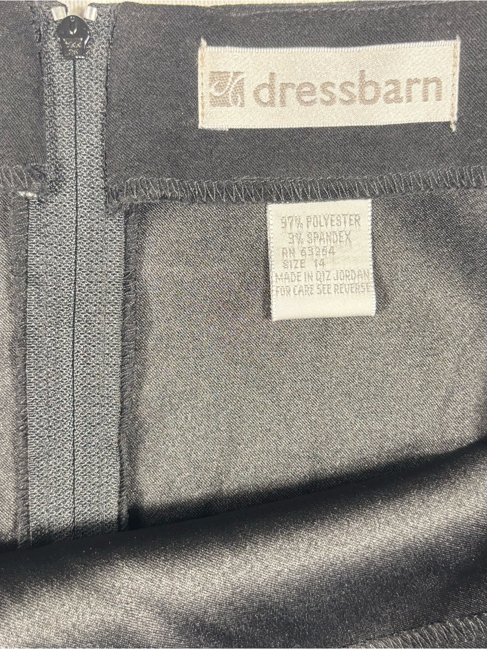 Dressbarn Women’s 14 Black Maxi Pencil Skirt with Side Slit - Picture 2 of 6